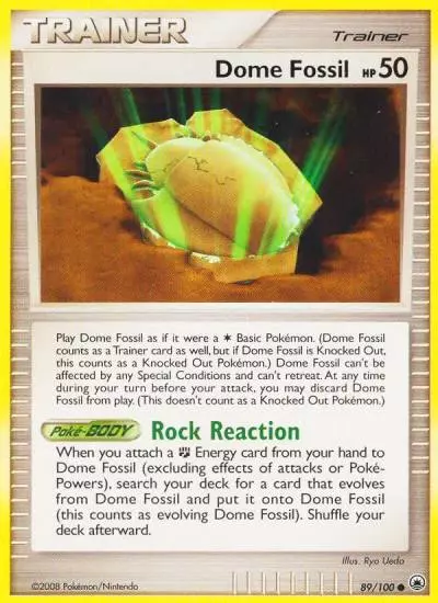 Dome Fossil 89/100 Majestic Dawn Pokemon card