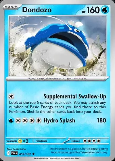 Dondozo 55/182 Paradox Rift Pokemon card