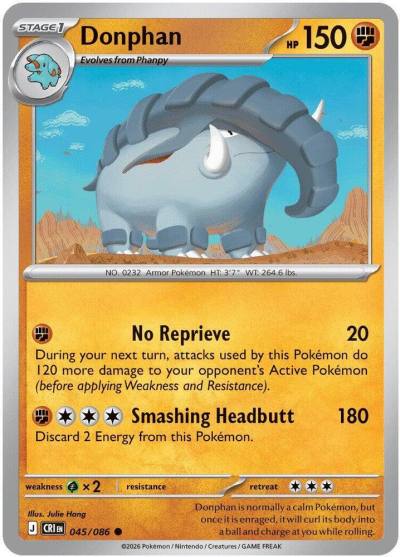 Donphan 45/86 Chaos Rising Pokemon card