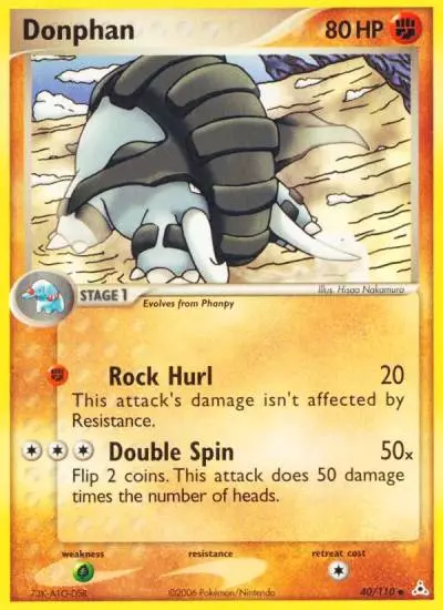 Donphan 40/110 Holon Phantoms Pokemon card