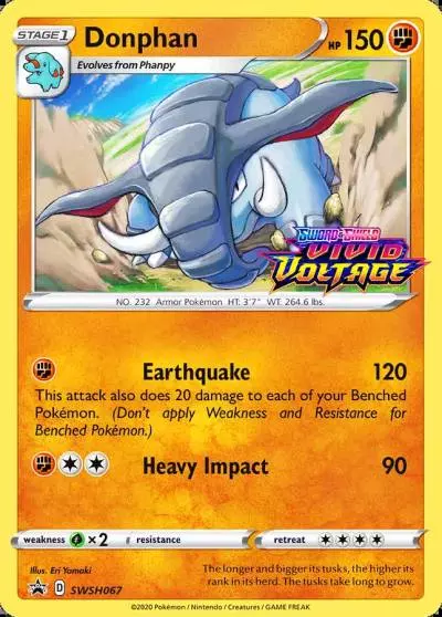 Donphan SWSH067/307 SWSH Black Star Promos Pokemon card