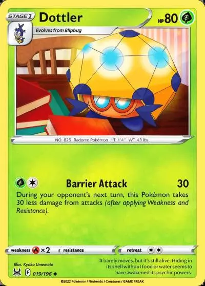 Dottler 19/196 Lost Origin Pokemon card
