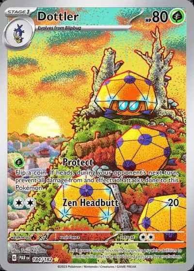 Dottler 184/182 Paradox Rift Pokemon card