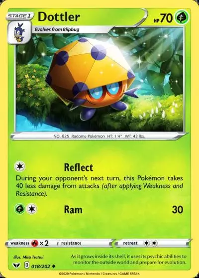 Dottler 18/202 Sword & Shield Pokemon card