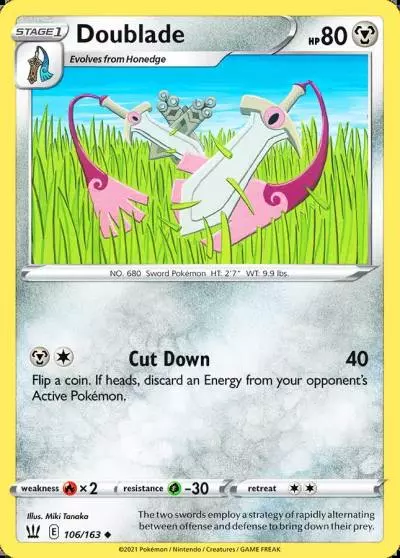 Doublade 106/163 Battle Styles Pokemon card