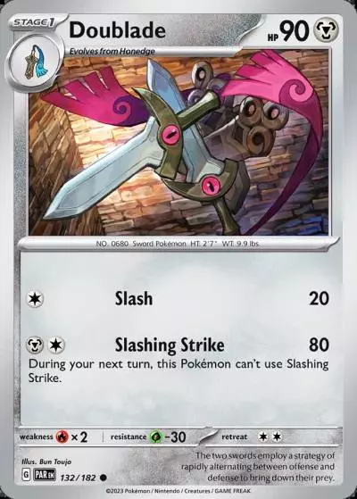 Doublade 132/182 Paradox Rift Pokemon card
