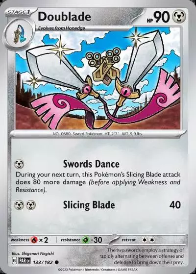 Doublade 133/182 Paradox Rift Pokemon card