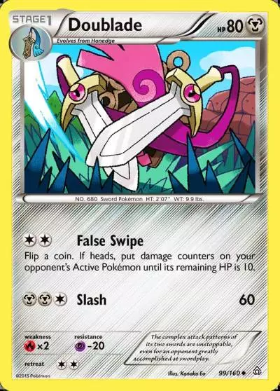 Doublade 99/160 Primal Clash Pokemon card