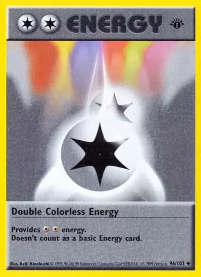 Double Colorless Energy 96/102 Base Pokemon card