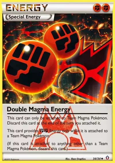 Double Magma Energy 34/34 Double Crisis Pokemon card