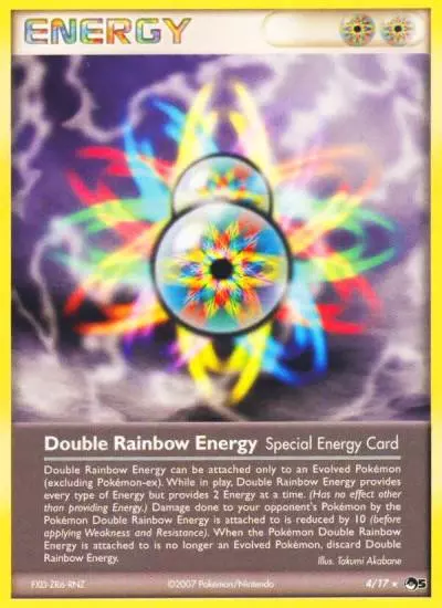 Double Rainbow Energy 4/17 POP Series 5 Pokemon card