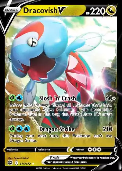 Dracovish V 114/172 Brilliant Stars Pokemon card