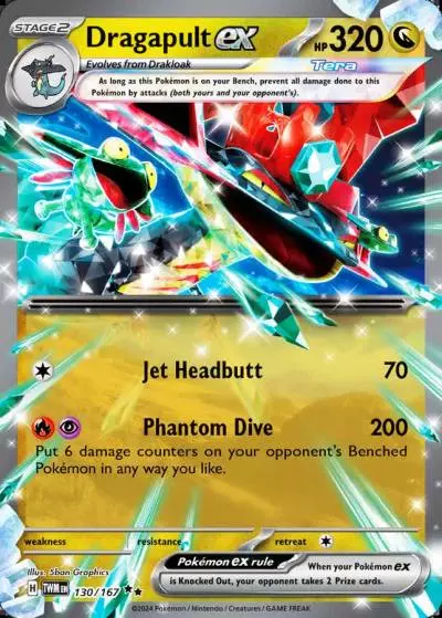 Dragapult ex 130/167 Twilight Masquerade Pokemon card