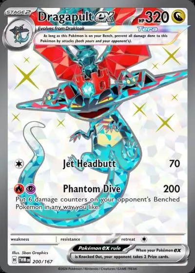 Dragapult ex 200/167 Twilight Masquerade Pokemon card