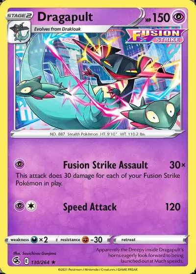 Dragapult 130/264 Fusion Strike Pokemon card