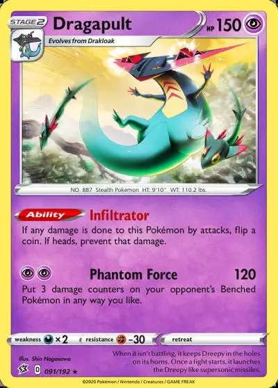 Dragapult 91/192 Rebel Clash Pokemon card