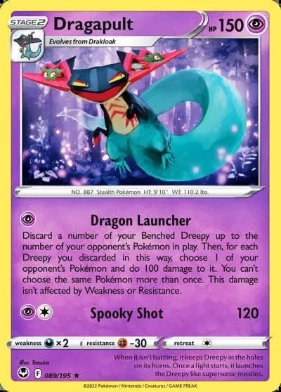 Dragapult 89/195 Silver Tempest Pokemon card