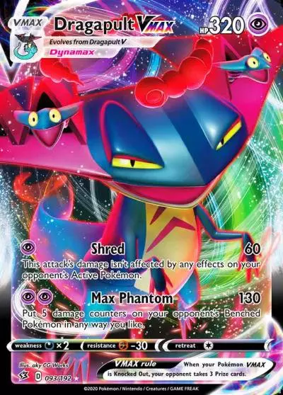 Dragapult VMAX 93/192 Rebel Clash Pokemon card