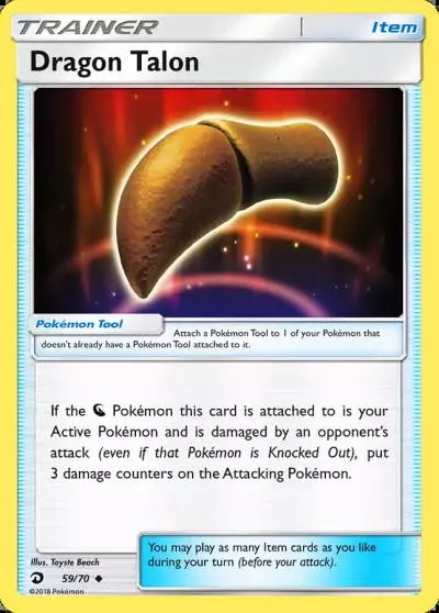 Dragon Talon 59/70 Dragon Majesty Pokemon card