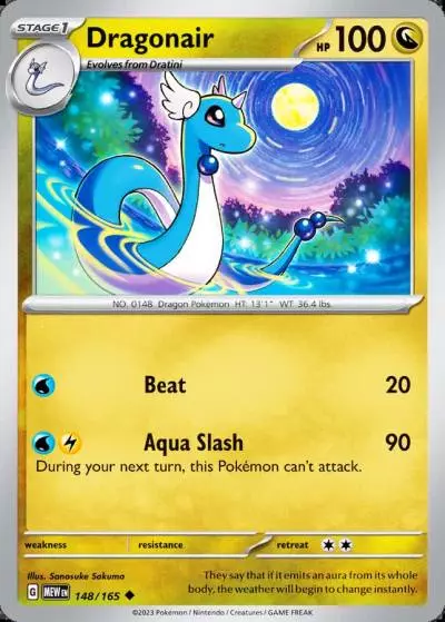 Dragonair 148/165 151 Pokemon card