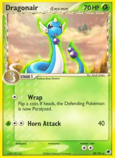 Dragonair δ 28/101 Dragon Frontiers Pokemon card