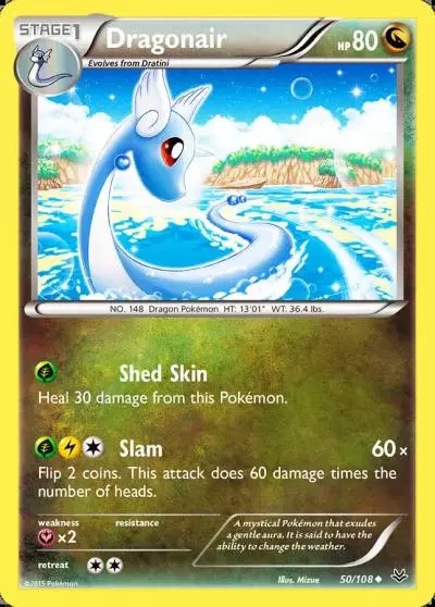 Dragonair 50/108 Roaring Skies Pokemon card