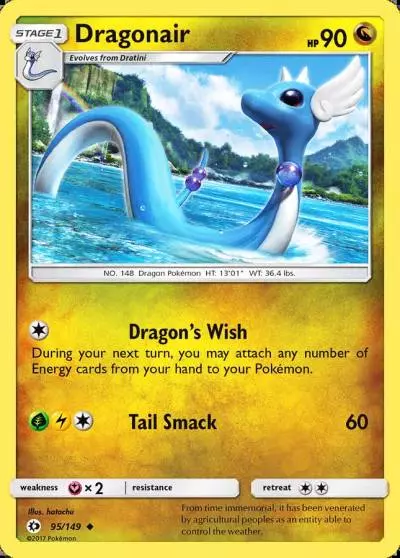 Dragonair 95/149 Sun & Moon Pokemon card