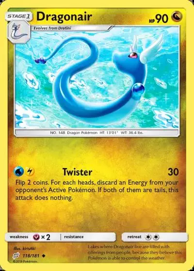 Dragonair 118/181 Team Up Pokemon card