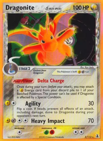 Dragonite δ 3/113 Delta Species Pokemon card