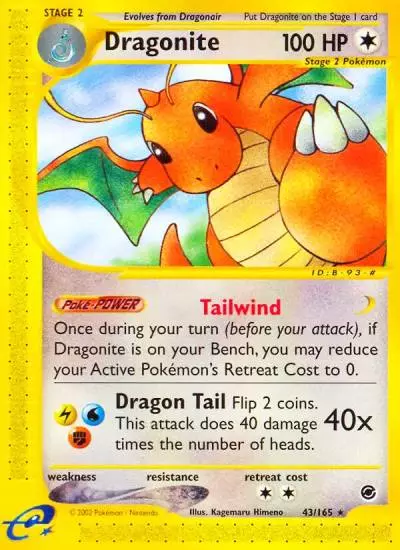 Dragonite 43/165 Expedition Base Set Pokemon card
