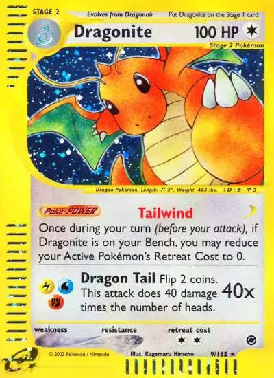 Dragonite 9/165 Expedition Base Set Pokemon card