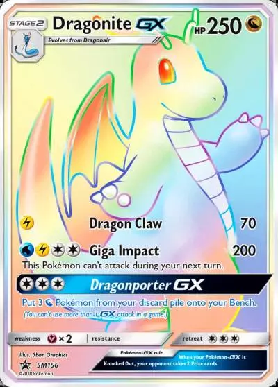 Dragonite-GX SM156/248 SM Black Star Promos Pokemon card