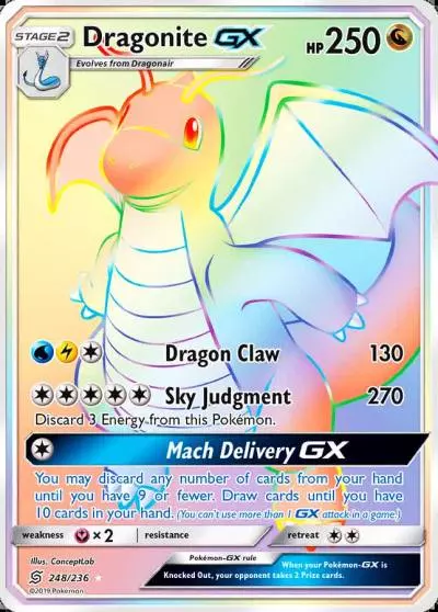 Dragonite-GX 248/236 Unified Minds Pokemon card