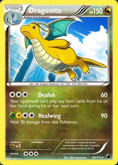 Dragonite 83/116 Plasma Freeze Pokemon card