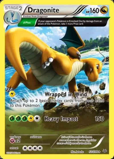 Dragonite 52/108 Roaring Skies Pokemon card