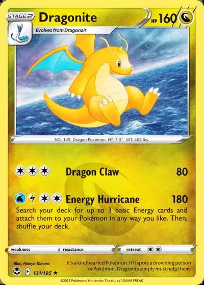 Dragonite 131/195 Silver Tempest Pokemon card