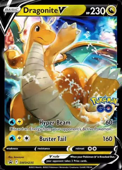 Dragonite V SWSH235/307 SWSH Black Star Promos Pokemon card