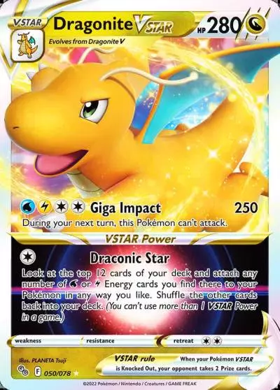 Dragonite VSTAR 50/78 Pokémon GO Pokemon card