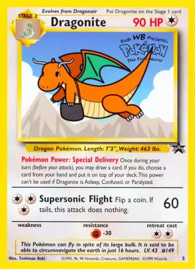 Dragonite 5/53 Wizards Black Star Promos Pokemon card