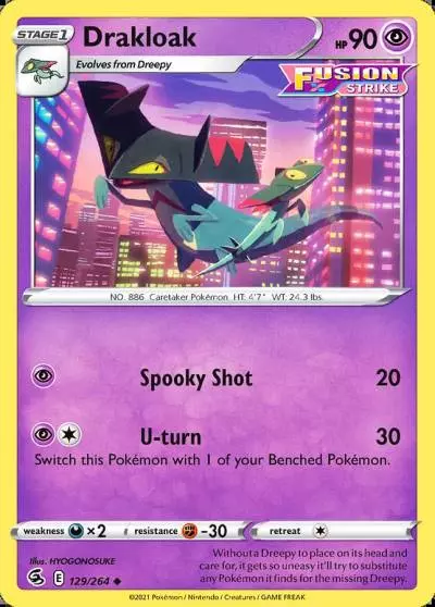 Drakloak 129/264 Fusion Strike Pokemon card