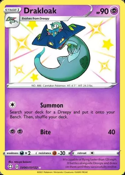 Drakloak SV061/122 Shining Fates Shiny Vault Pokemon card