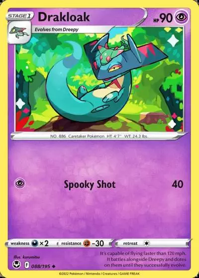 Drakloak 88/195 Silver Tempest Pokemon card