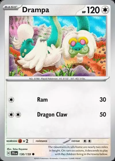 Drampa 130/159 Journey Together Pokemon card
