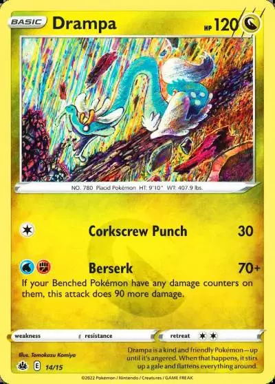 Drampa 14/15 McDonald's Collection 2022 Pokemon card