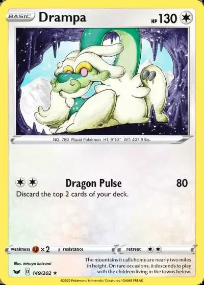 Drampa 149/202 Sword & Shield Pokemon card