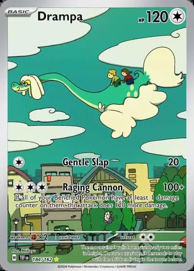 Drampa 184/162 Temporal Forces Pokemon card