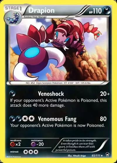 Drapion 65/111 Furious Fists Pokemon card