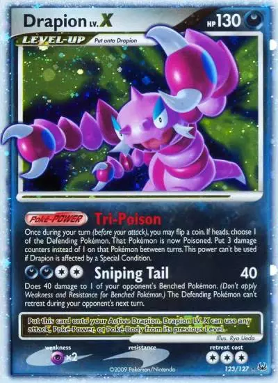 Drapion LV.X 123/127 Platinum Pokemon card