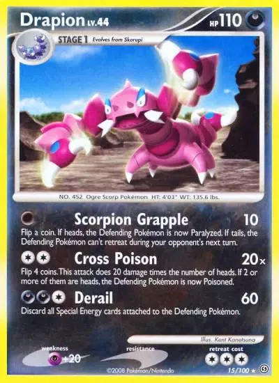 Drapion 15/100 Stormfront Pokemon card