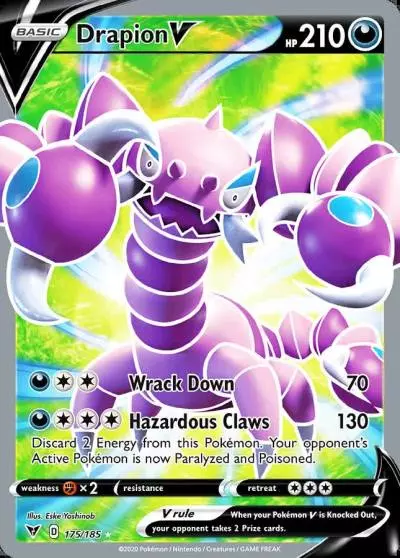 Drapion V 175/185 Vivid Voltage Pokemon card